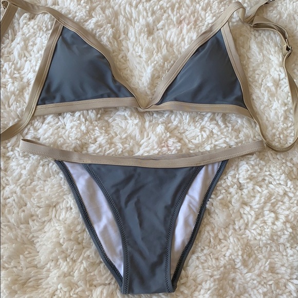 Cupshe Other - Gray and tan bikini// Cupshe
